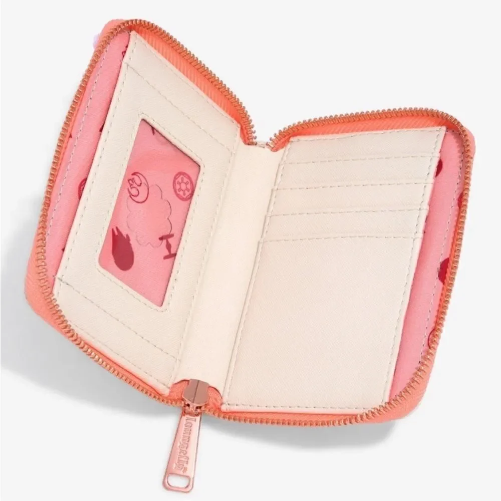 Loungefly Star Wars Princess Leia Floral Small Zip Wallet NWT - Picture 3 of 6